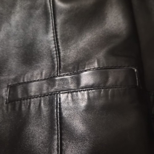 Unisex leather vest reversible, used, size XS, black