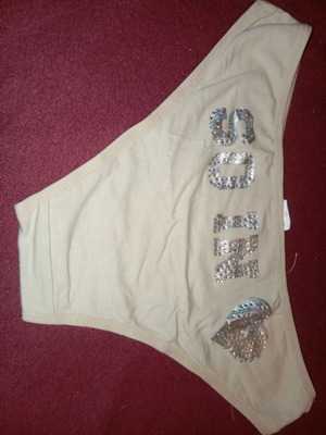 Beige underwear with rhinestones new
