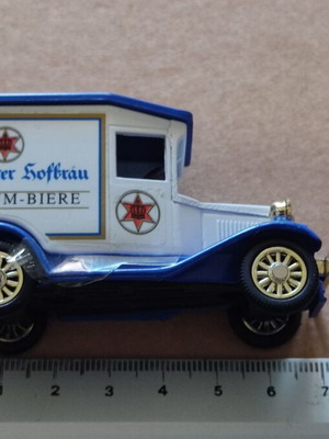 Antique beer advertising truck, metal model