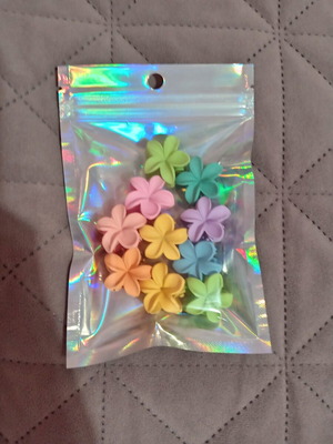 Decorative colorful hair clips pack of 10, new