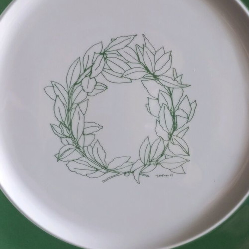 Tsarouchis 1982 plate for Tsitouras collection like new, 32cm