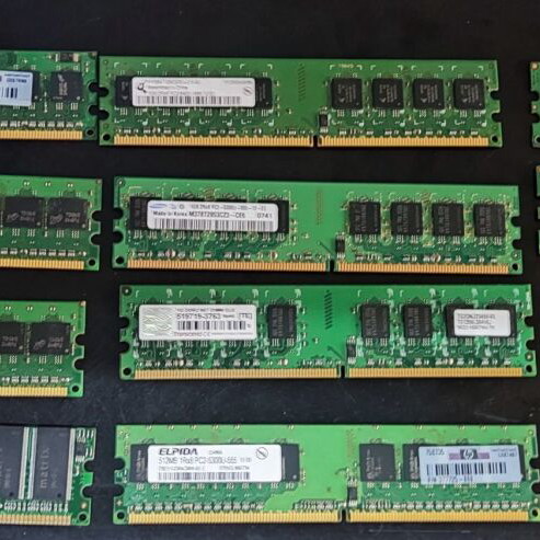 Ram DDR2 used, pack of 11 modules 256MB, 512MB, 1GB