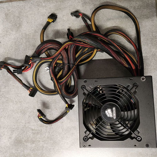 PC spare parts set, used, includes RAM, motherboards, coolers, power supplies, DVD burners, cases