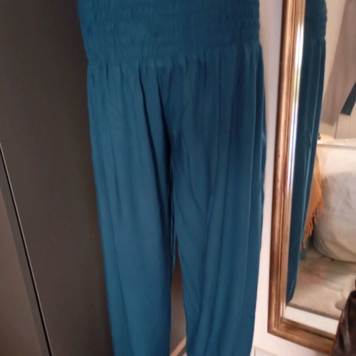 Salvari women's pants used, petrol color, size S/M