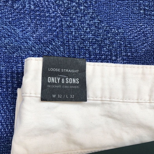 Only & Sons EDGE Loose Workwear Pant new, sizes 32 and 33, ecru cotton