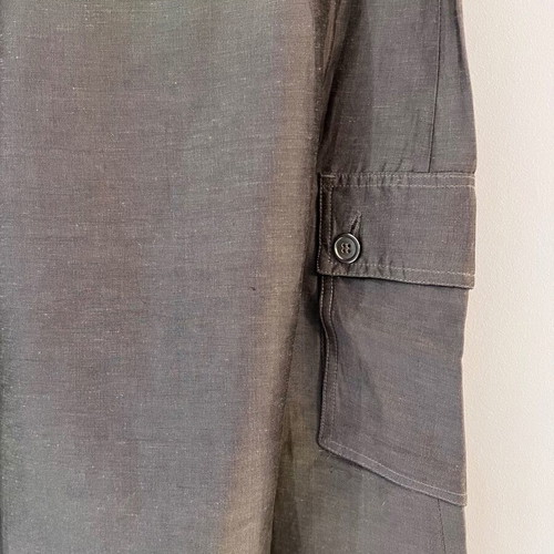 Cerruti linen skirt, brown/olive, size M 38 10