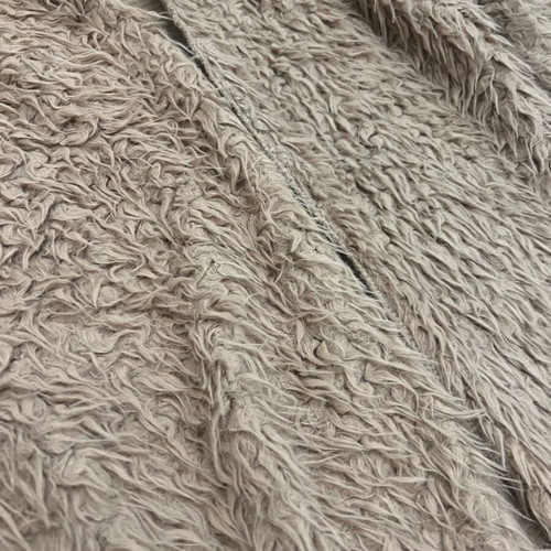 Beige fur jacket used, fits small and medium