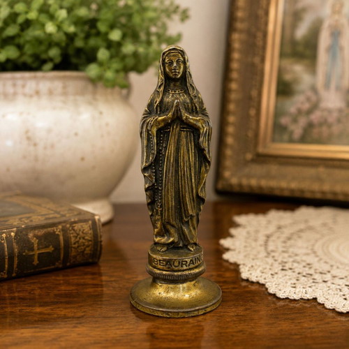 Vintage Virgin Mary Statue Beauraing Belgium circa 1950–1960