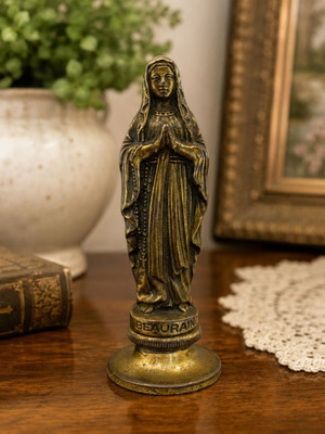 Vintage Virgin Mary Statue Beauraing Belgium circa 1950–1960