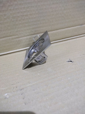Recessed square spot light nickel matte new