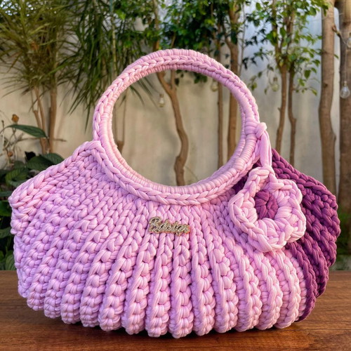 Handmade bag “Lila Oneiro” new, pink and purple