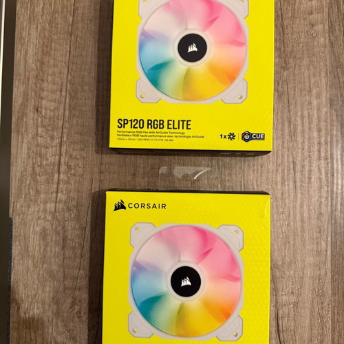 Corsair PC Fans SP120 RGB Elite White, new, 2 pieces