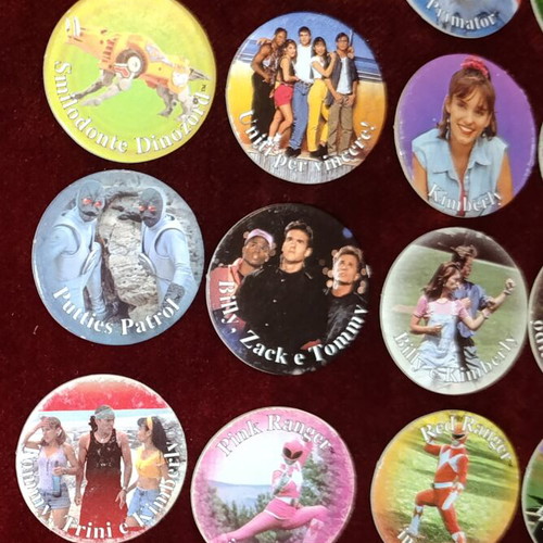 Power Rangers Saban Slammer 1995 caps used, rare pieces