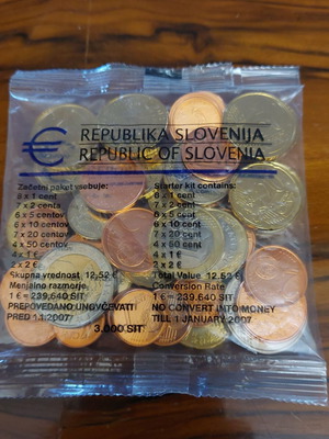 Slovenia Euro Coins Starter Kit new