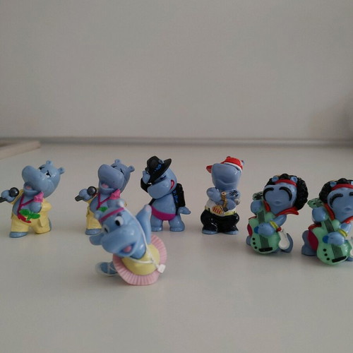 Kinder Happy Hippo Company collectible series used, 7 figures