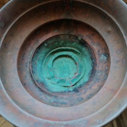 Mangali from Constantinople used, copper with brass handles