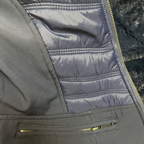 Talence jacket new, blue, hooded with synthetic fur lining
