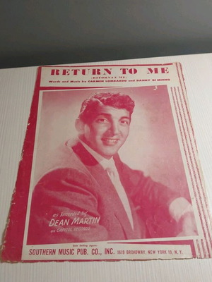 Return to Me παρτιτούρα για πιάνο και φωνή του Dean Martin