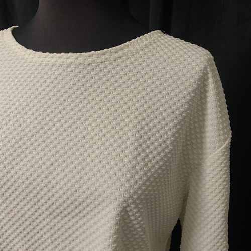 T-shirt cropped white color size M new
