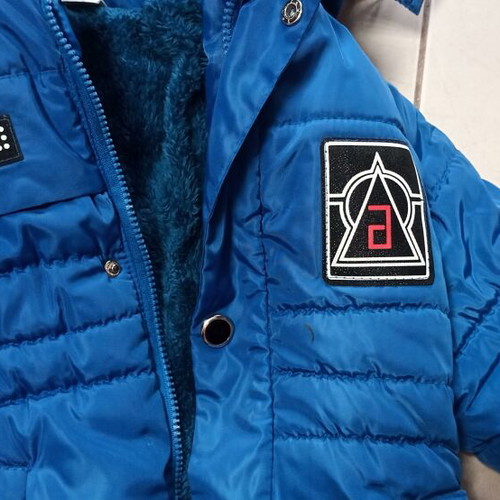 Girls' long winter jacket 4 years old with fur used