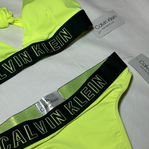 Calvin Klein women's swimwear set yellow new XS