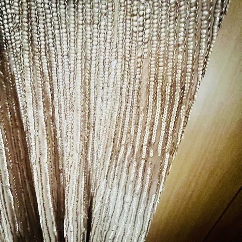 Evening dress with sequins used, beige, size L
