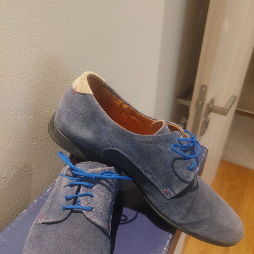 Sagiakos men's suede shoes blue like new, size 42