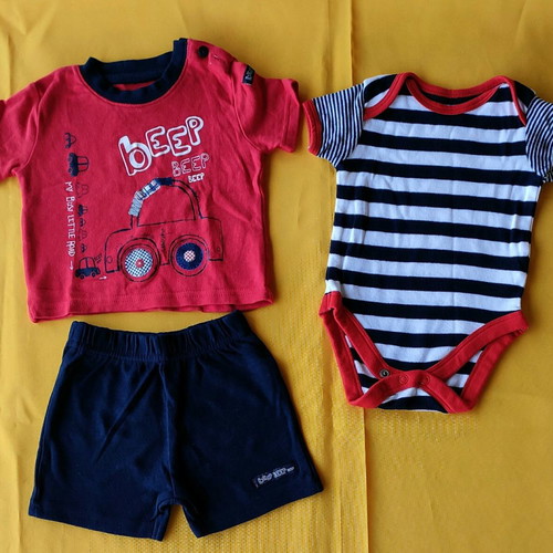 Summer baby set for 0-3 months boy like new, 7 pcs, George, Mothercare