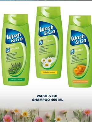 Wash & Go shampoo new, pack of 5, 400ml