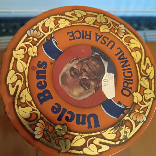 Collectible metal Uncle Bens tin large new