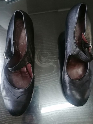 Gallardo flamenco shoes used, size 39.5-40, black leather
