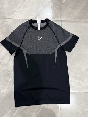 Gymshark ONYX V5 sports shirt new, size L, black and grey