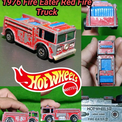 Vintage Hot Wheels 1976 Fire Eater Red Fire Truck used
