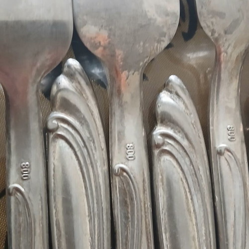 Set of 12 forks silver plated 800 used, very good condition