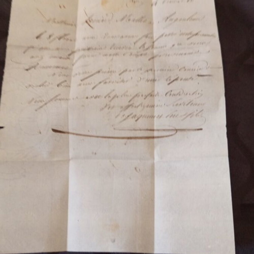 French letter from 1802 used, Napoleonic era