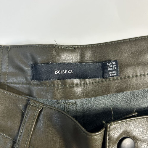 Bershka Vintage Y2K leather flared fit pants, size EU 36