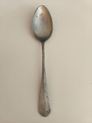 Vintage silver spoon from 1950, used, good condition