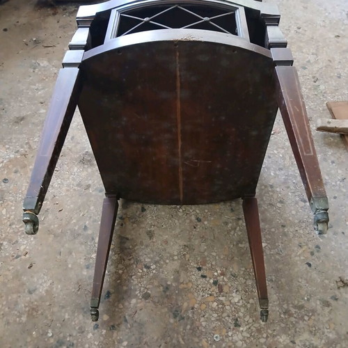 Vintage coffee table with wheels used and shelf