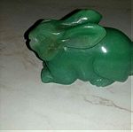  Αγαλματίδιο λαγού από jadéite jade