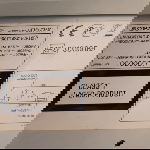 Sony Radio CD-USB αυτοκινήτου CDX-GT35U