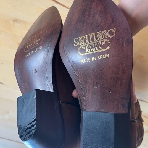 Santiago cowboy boots like new, brown, size 37.5