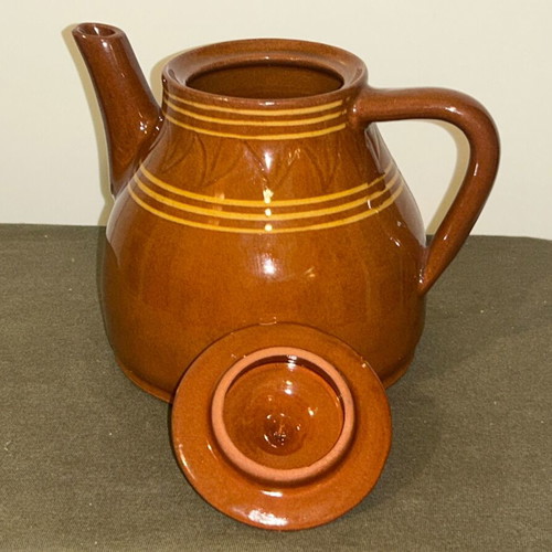 Vintage Bulgarian Ceramic Tea Set Troyan Pottery, 10 pieces, like new