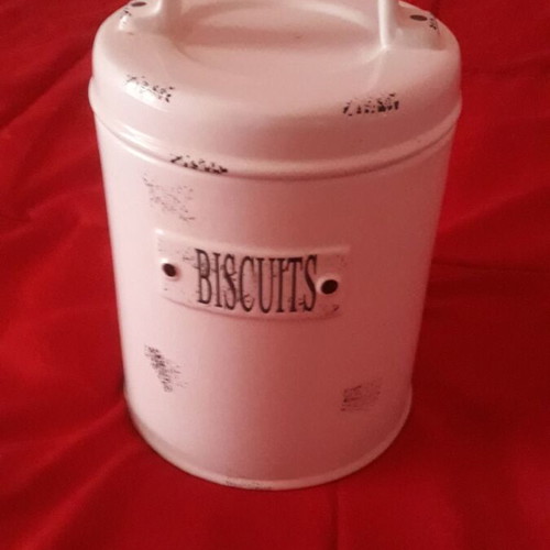 Vintage biscuit tin in the shape of a heart