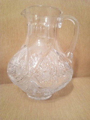 Bohemian crystal pitcher like new