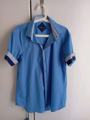 Men's shirt like new, blue, size XL slim fit