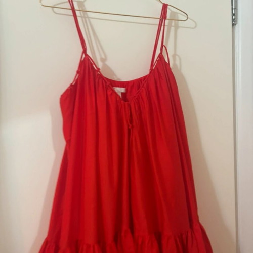 H&M red dress small, like new, oversized fit