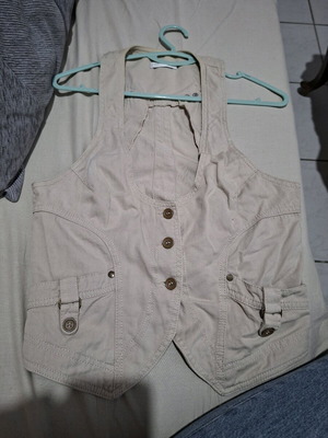 Women's beige vest like new, size L