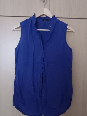 Massimo Dutti linen shirt size S like new, blue