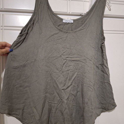 Celestino sleeveless khaki blouse like new, one size