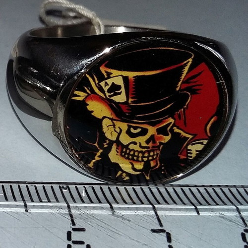 Ring made of stainless steel new, multicolor and silver